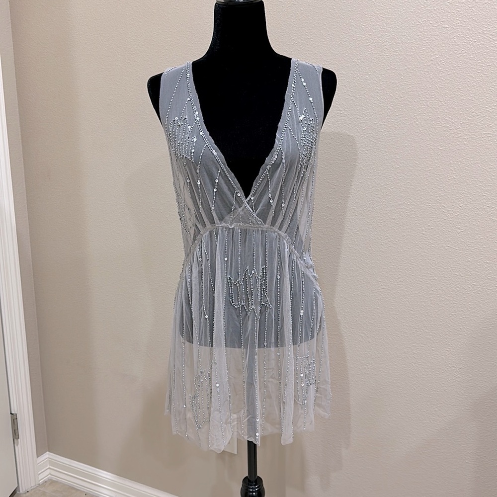 👚 Gray Sequined blouse 👚